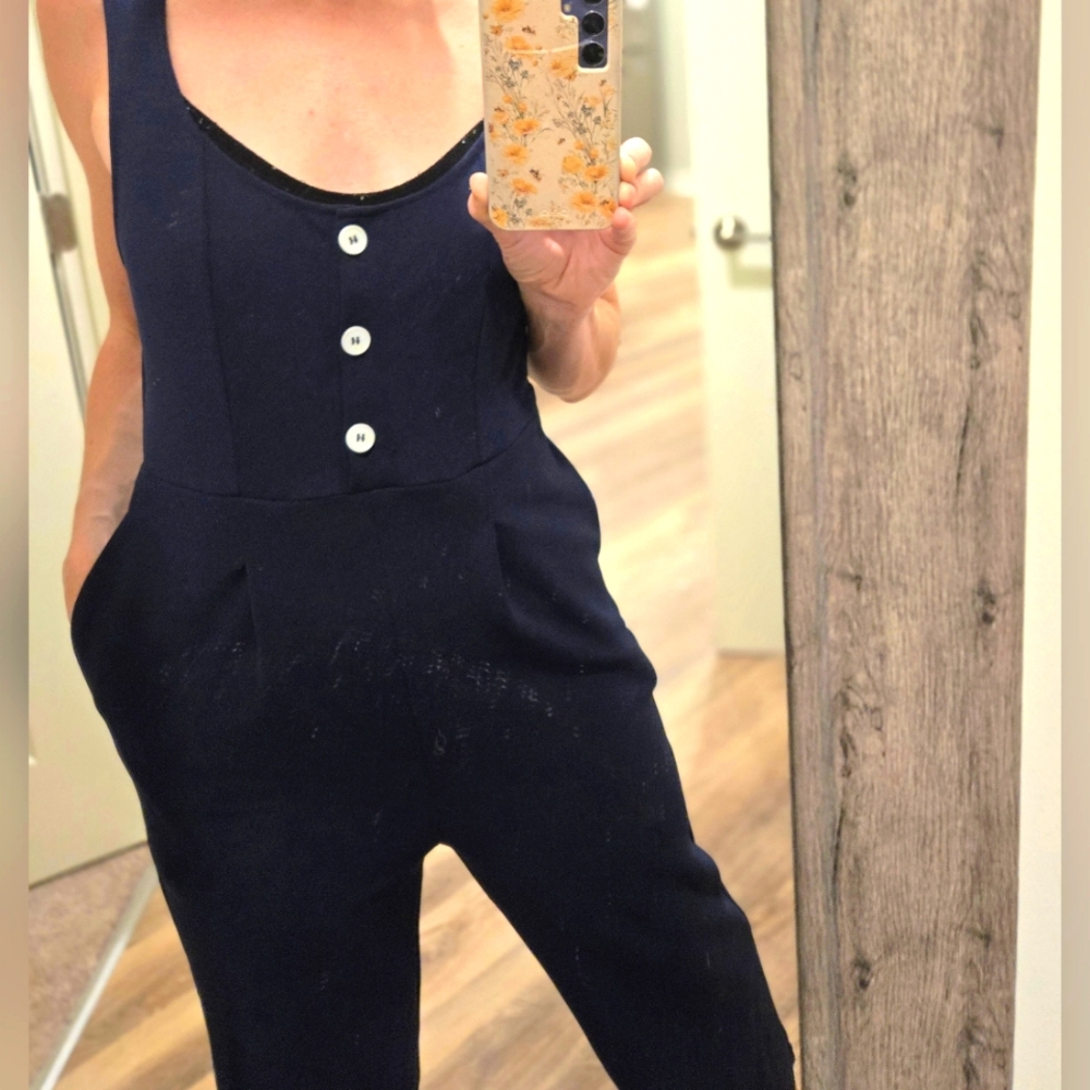Allegra K - size small dark blue jumpsuit